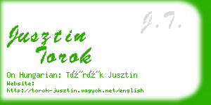 jusztin torok business card